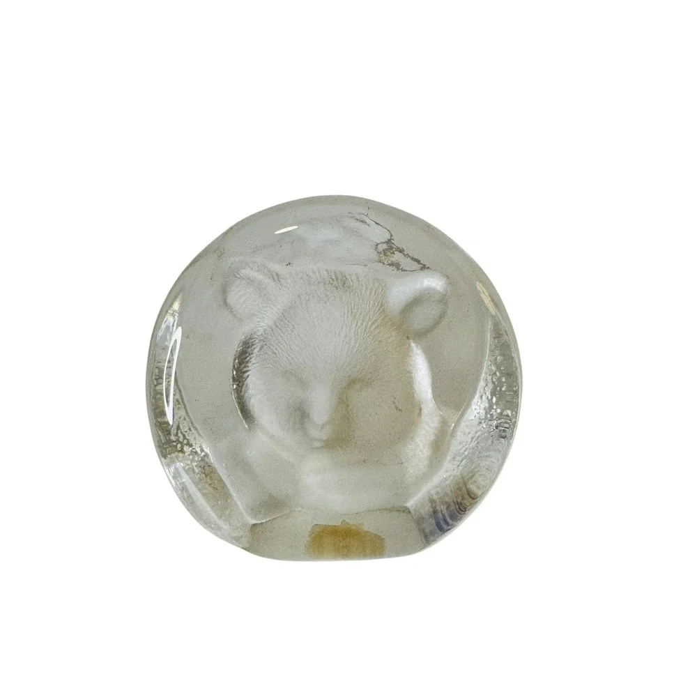 Crystal Zajecar Lead Crystal Glass Koala Bear Paperweight‎ Desk Decor Clear